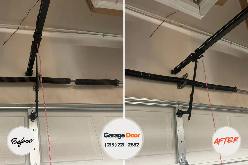 Before and after: garage door repair Clinton, NY